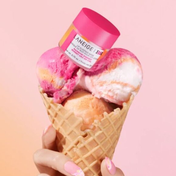 LANEIGE  Lip  Mask BR Rainbow Sherbet & Glowy Balm Stardust Pink Supernova NIB - Picture 4 of 6